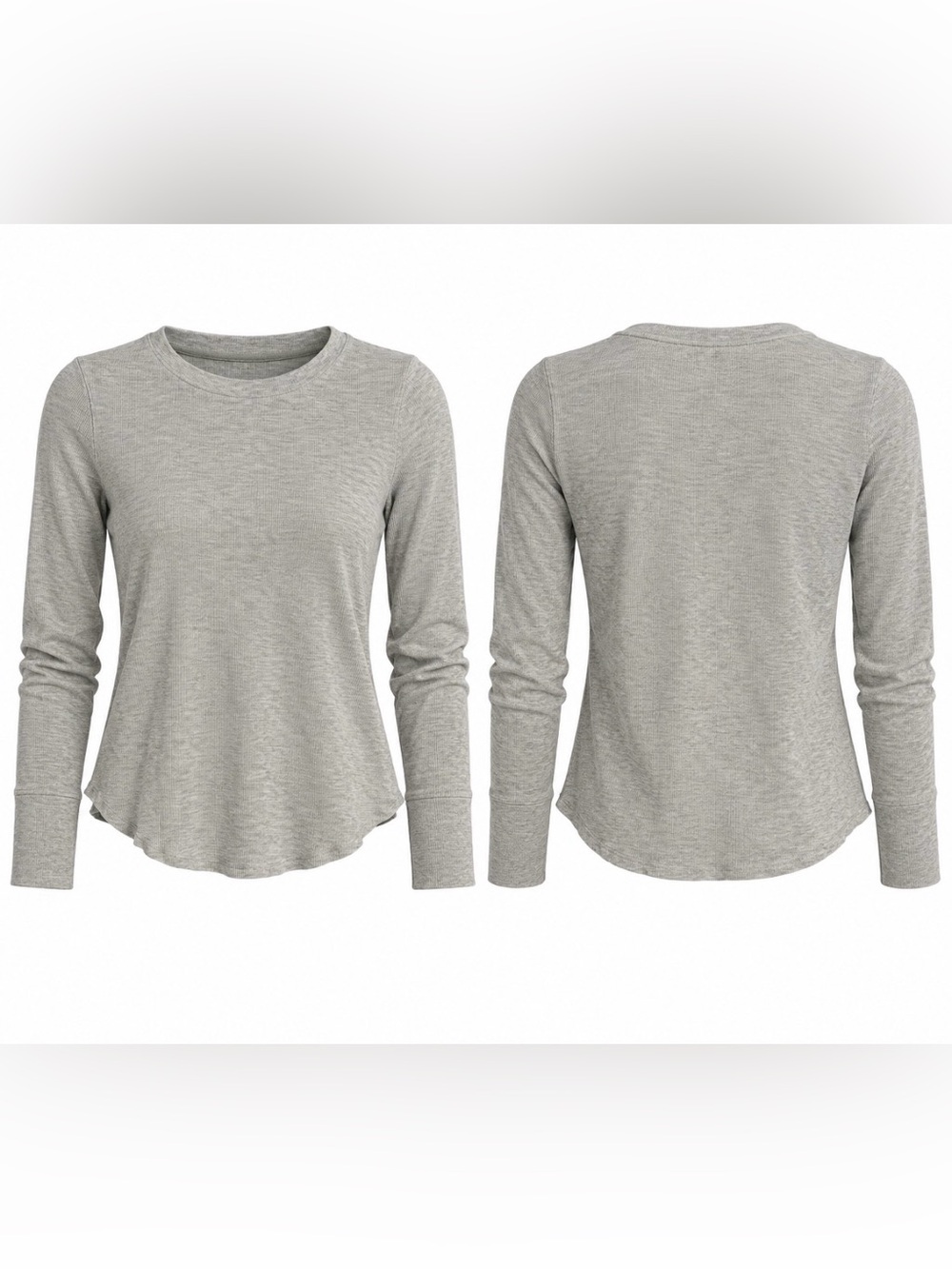 Aerie Gray Long Sleeve Crew Neck Top Women’s Casual Shirt size Small